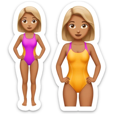 Sexy lady in swimsuit sticker