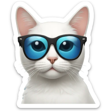 Cat with sunglasses sticker