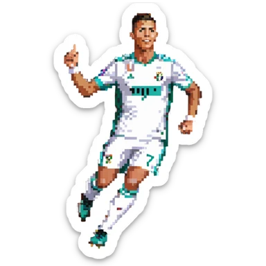 Cristiano Ronaldo celebrating a goal sticker