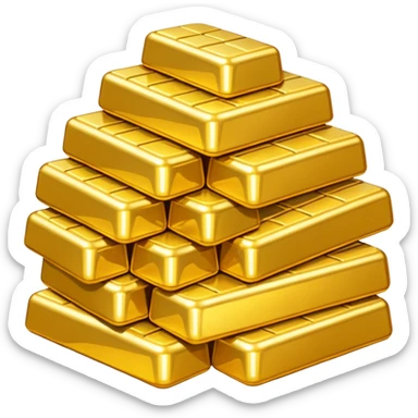 Tons of gold, a pile of gold sticker