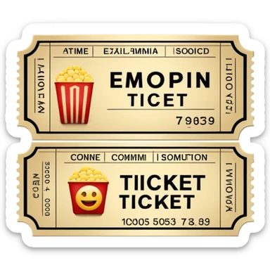 movie theater ticket sticker