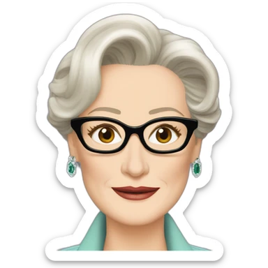 Meryl Streep in the devil wears prada sticker