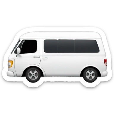 Black cat in white creeper van sticker