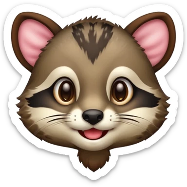 civet emoji with yummy face sticker