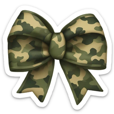 Camo bow sticker