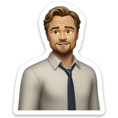 Leonardo DiCaprio surprised and understood the idea sticker