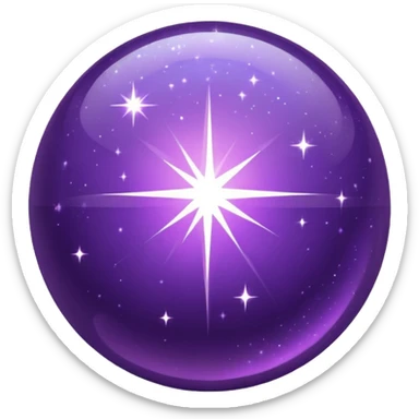 Purple Sparkly Shiny Magical Ball Orb Sphere sticker