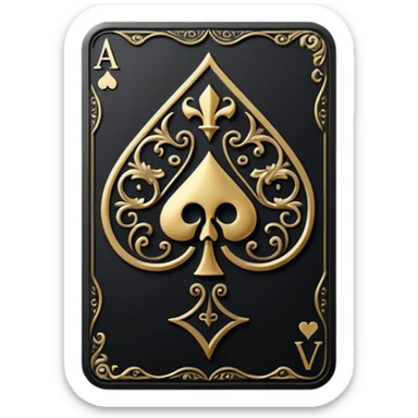 Ace of spades black sticker