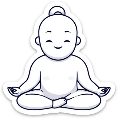 joyful yoga pose meditation wellness sticker