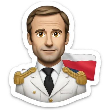 Macron french president sticker