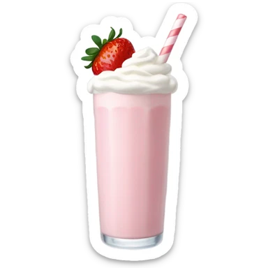 Strawberry milkshake sticker