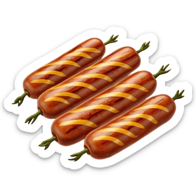 Chorizos hiperrealistas asados sticker
