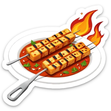 Panner tikka make it realistic  sticker