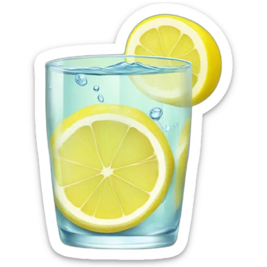 Coin on a lemon in glass of water sticker