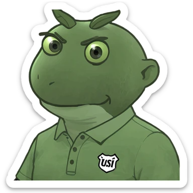 Working on iPad Pro wearing a USI golf shirt sticker