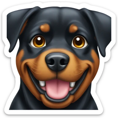 Rottweiler dog winking  sticker