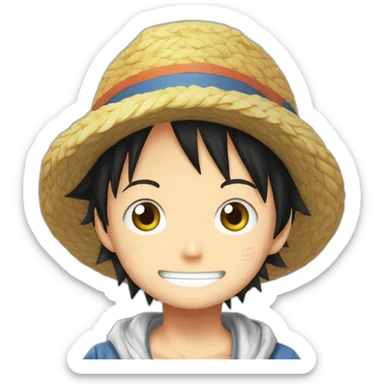 Luffy wity Nami cute sticker