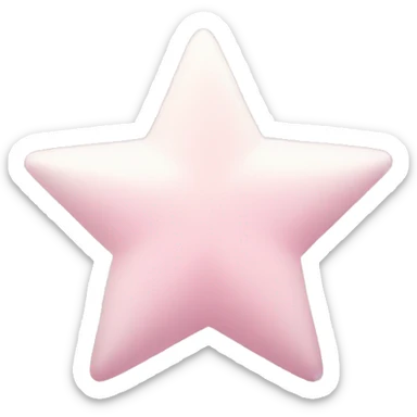 pale pink star sparkle sticker