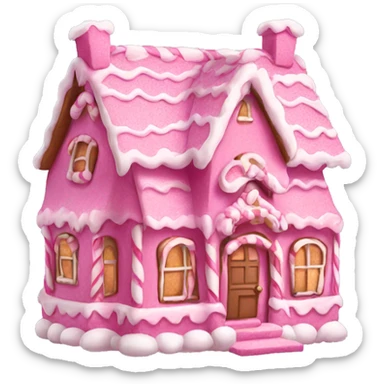 Pink gingerbread house  sticker