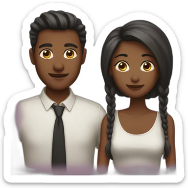 Couple allongé  sticker