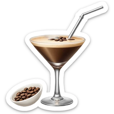 Emoji de una cóctel de esspreso martini sticker