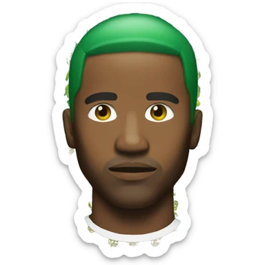 frank ocean with green hair sticker
