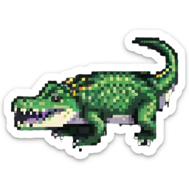 detailed crocodile sticker