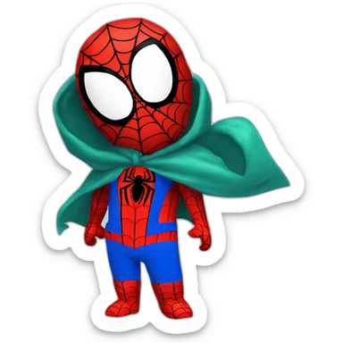 Spiderman felice, con uno striscione con scrittto: " Antonio, ti voglio bene " sticker