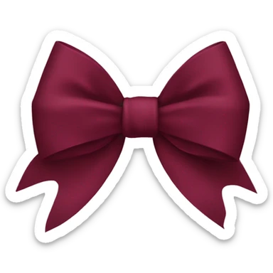 Burgundy bow sticker
