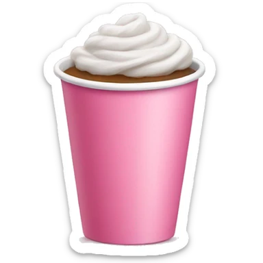 Pink cup sticker