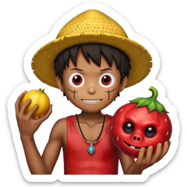 monkey D luffy et fruit du dragon sticker