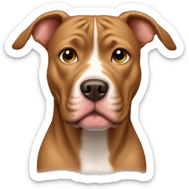 Light brown pitbull dog sticker