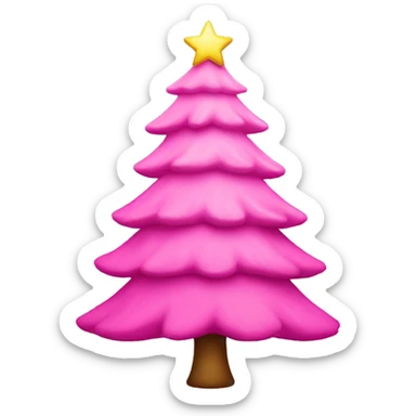 Pink Christmas tree  sticker