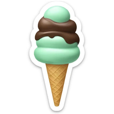 mint chocolate ice cream sticker