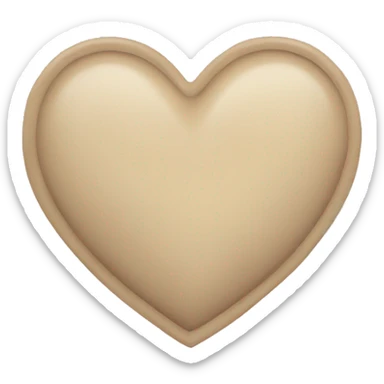 Color beige heart sticker