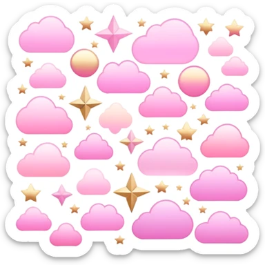 Divine ethereal Romantic pink-gold-pastel lush gradients aesthetic sticker