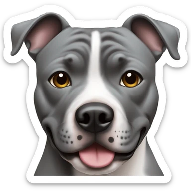 Grey Staffordshire Bull Terrier sticker