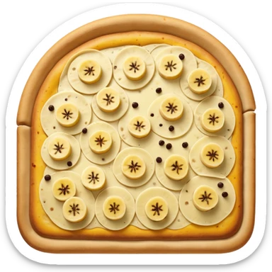 banana pizza top down sticker