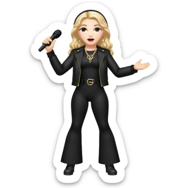 Madonna, full body, standing, singing sticker