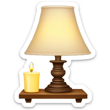 Lamp with candle sticker