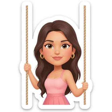 Latina being  in a sex swing sticker