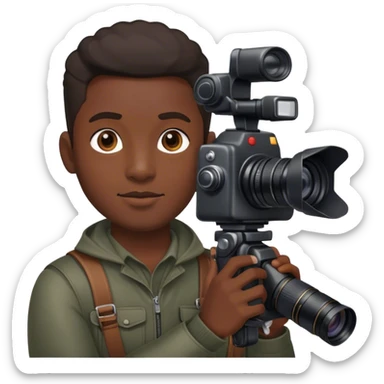 black photographer light sticker