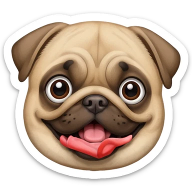 Flag of pug sticker