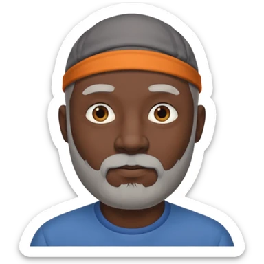 my dad buts he is black and not old with a grey beard and no hair sticker