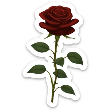 Dark red rose sticker