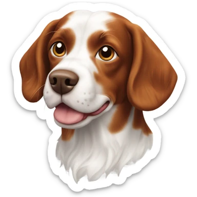 A Brittany spaniel dog sticker