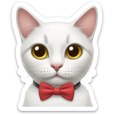 cat with a bowtie sticker