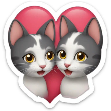 Cat kiss sticker