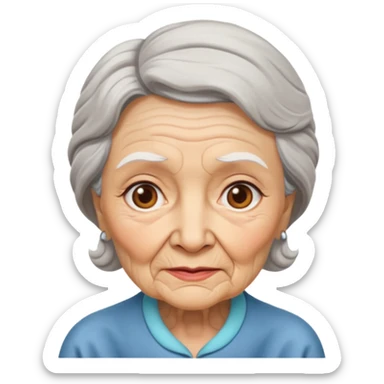 Old lady with my picture sticker