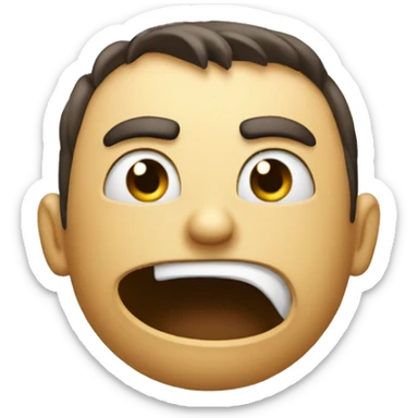 a GPT, LLM turning crazy, mad, angry, furious sticker